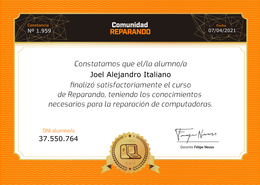 certificado